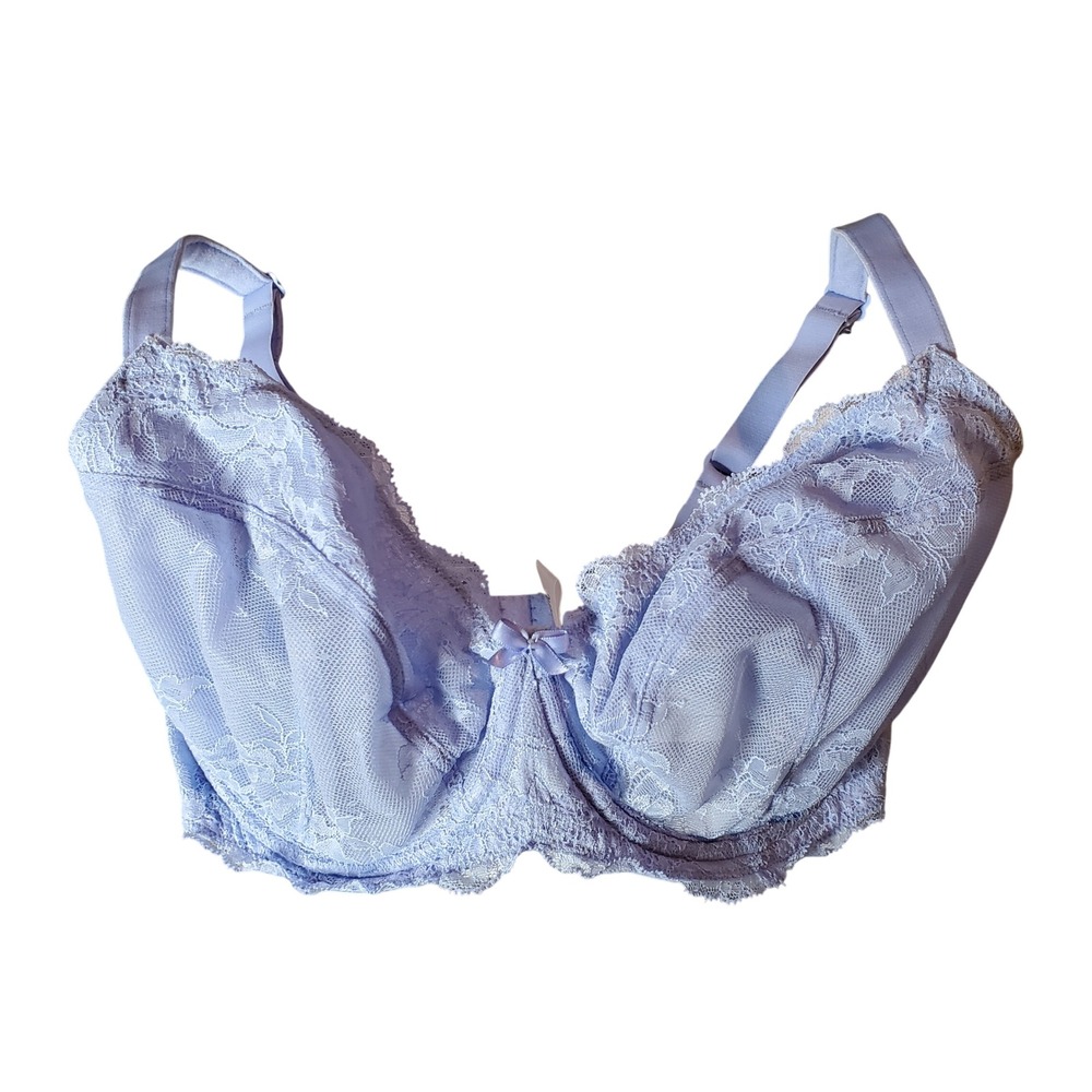 Panache Ana Plunge Bra Womens 32H Lavender Good Underwire Bow